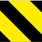 PELLICOLA AUTOADESIVA RIFRANGENTE STRISCE GIALLO/NERO SIN.MM 450X150 (PPRS455GN)