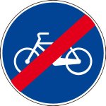 DISCO LAMIERA SCATOLATO RIFRANGENTE CLASSE 1 MM 600 - FINE PISTA CICLABILE (STL1091N)