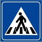 QUAD. LAMIERA SCATOLATO RIFRANGENTE LATO MM. 600-ATTRAVERSAMENTO PEDONALE (STL1303N)