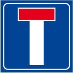 QUAD. LAMIERA SCATOLATO RIFRANGENTE LATO MM. 600-STRADA CHIUSA (STL1309N)