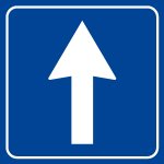 CARTELLO IN LAMIERA SCATOLATO RIFRANGENTE LATO M M 600-SENSO UNICO FRONTALE (STL1349N)