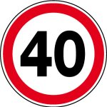 LIMITE DI VELOCITA' 40 Kmh (STL1504)