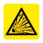 MATERIALI ESPLOSIVI (CON TESTO) NORMA UNI EN ISO 7010 (W002336)