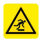 ATTENZIONE GRADINO (CON TESTO) NORMA UNI EN ISO 7010 (W007318)