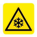 PERICOLO BASSA TEMPERATURA / CONDIZIONI DI CONGELAMENTO 0 NORMA UNI EN ISO 7010 (W010039)