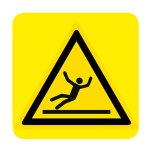 PAVIMENTO SCIVOLOSO (CON TESTO) NORMA UNI EN ISO 7010 (W011311)