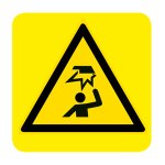 ATTENZIONE ALLA TESTA (CON TESTO) NORMA UNI EN ISO 7010 (W020427)