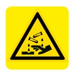 PERICOLO SOSTANZE CORROSIVE NORMA UNI EN ISO 7010 (W023028)