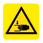 PERICOLO DI SCHIACCIAMENTO MANI NORMA UNI EN ISO 7010 (W024022)