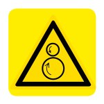 ORGANI IN MOVIMENTO (CON TESTO) NORMA UNI EN ISO 7010 (W025392)