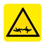 PERICOLO FILO SPINATO NORMA UNI EN ISO 7010 (W033052)