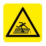 TETTO NON CALPESTABILE (CON TESTO) NORMA UNI EN ISO 7010 (W036475)