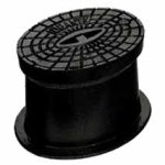 CHIUSINO STRADALE IN GHISA NERO PER IDRANTI SOTTOSUOLO DN 70/80 (1244)