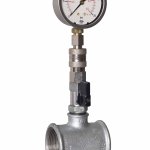 MANOMETRO COMPLETO DI RACCORDO IN GHISA 1''1/2 GAS PER CONTROLLO PRESSIONE RESIDUA RETI IDRANTI UNI 10779 (1383)