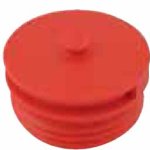 TAPPO IN POLIPROPILENE ATTACCO FILETTATO MASCHIO VERNICIATO ROSSO (1537)