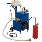 APPARECCHIATURA PER IL COLLAUDO IDRICO 35 ATM PER PORTATILI + 12 ATM PER MANICHETTE UNI 45/70 CON SERBATOIO LT. 10 E RACCORDO DIM. 529X988Hx477 (5001)