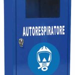 ARMADIO PER AUTORESPIRATORE COLORE BLU CON SIMBOLO E SCRITTA ADESIVI (6038)