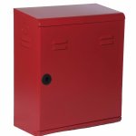 CASSETTA UNI 45 'SERIE LUXURY' CON PORTELLO PIENO ROSSO BUCCIATO DIM.420X220X532H (9250)