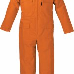 TUTA CE II CATEGORIA UNI EN ISO 11612:2009  COLORE ARANCIONE 100% ARAMIDE 185 g/mq  (9286)