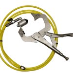 Manual gripper for pressurization of fire extinguishers