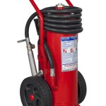 Estintore carrellato a Polvere da 25 Kg  - UNI EN 1866-1- Pressurizzato al momento dell’uso - Codice 18258-51 - Modello Piemonte 18205