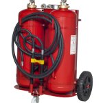 TWIN AGENT WHEELED DEVICE 100 Kg Powder - 100 L Foam - A B C - PED 2014/68/UE - Code 30119