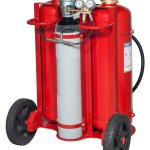 TWIN AGENT WHEELED DEVICE 100 Kg Powder - 100 L Foam - A B C - PED 2014/68/UE - Code 30119