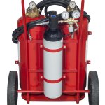 TWIN AGENT WHEELED DEVICE 50 Kg Powder - 50 L Foam - Codice 30509