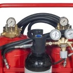 TWIN AGENT WHEELED DEVICE 50 Kg Powder - 50 L Foam - Codice 30509