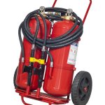 TWIN AGENT WHEELED DEVICE 50 Kg Powder - 50 L Foam - Codice 30509