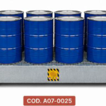 VASCHE DI CONTENIMENTO IN ACCIAIO ZINCATO per stoccaggio di 8 fusti