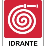 CARTELLO IN ALLUMINIO IDRANTE CON TESTO