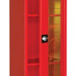 ARMADIO ATTREZZATURE ANTINCENDIO 1 anta finestrata + 3 ripiani
