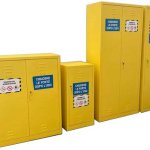 Armadio di sicurezza monoblocco per stoccaggio liquidi e sostanze pericolose. 