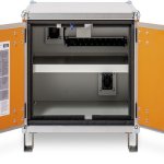 ARMADIO BASIC PER RICARICA BATTERIE AL LITIO Versione monofase con due ripiani e piedini impilabili