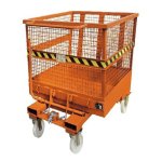 CONTENITORI RIBALTABILI CON PARETI IN RETE E RUOTE 1550 x 1320 x h1210 mm 180 x h60 mm 1.320 L 2.000 kg