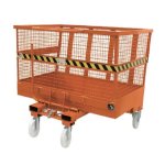 CONTENITORI RIBALTABILI CON PARETI IN RETE E RUOTE 1550 x 1950 x h1210 mm 180 x h60 mm 2.040 L 2.000 kg