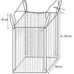 BIG BAG FILTRANTE CON FODERA IN TNT 940 x 940 x h1200 mm - portata 1000 kg
