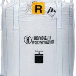 BIG BAG CON LINER IN LDPE PER RIFIUTI PERICOLOSI 900 x 900 x h1200 mm - portata 1500 kg