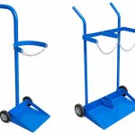 CARRELLI PORTA BOMBOLE IN ACCIAIO VERNICIATO versioni per 1 e 2 bombole