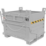 CONTENITORI IN LAMIERA A DOPPIO FONDO APRIBILE portata di 2.000 kg