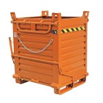 CONTENITORI IN LAMIERA A DOPPIO FONDO APRIBILE portata di 2.000 kg