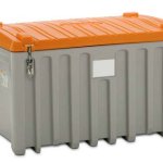 CONTENITORI INDUSTRIALI IN PE CON COPERCHIO A TANUTA STAGNA Formati da 400 Lt