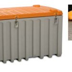 CONTENITORI INDUSTRIALI IN PE CON COPERCHIO A TANUTA STAGNA Formati da 750 Lt