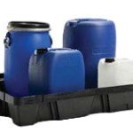 PIATTAFORMA DI CONTENIMENTO IN PP SENZA GRIGLIA dim. 1200 x 800 x h175 mm - capacità 100 Lt