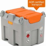 SERBATOI PER TRASPORTO DIESEL OMOLOGATI ADR HDPE 620 Lt e 980 Lt con elettropompa e pistola automatica