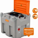 SERBATOIO DIESEL + ADBLUE OMOLOGATO PER TRASPORTO ADR HDPE 850 / 100 Lt con doppia elettropompa 12 V