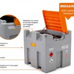 SERBATOIO TRASPORTABILE DIESEL ADR A DOPPIA CAMERA LLDPE 980 Lt con elettropompa 12 V