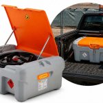 SERBATOIO PER TRASPORTO DIESEL IN ESENZIONE ADR 1.1.3.1.c HDPE 210 Lt PICK UP con elettropompa 12 V