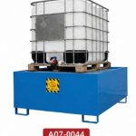 VASCHE DI CONTENIMENTO IN ACCIAIO VERNICIATO PER IBC per stoccaggio di 1, 2 e 3 cisternette da 1000 litri